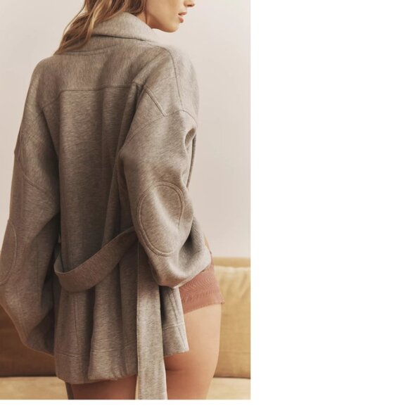 Daily Practice by Anthropologie Double Jump Wrap Jacket size L grey color new - Picture 3 of 4